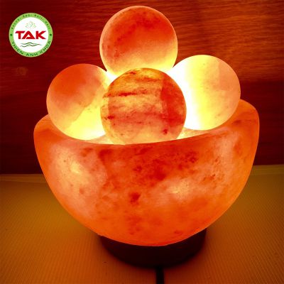 Đèn đá muối hình bát - tài lộc